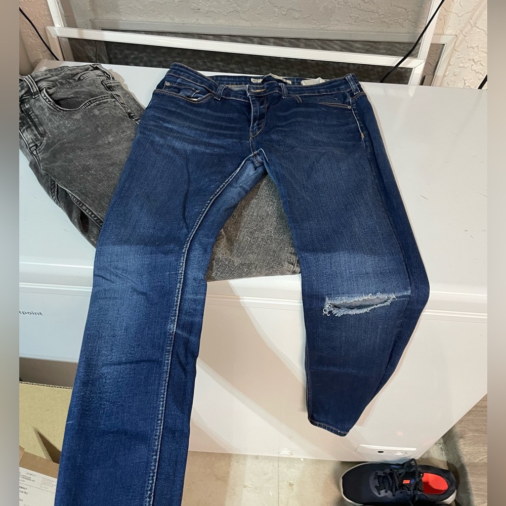 Zara Women's Grayish black and Blue Jeans - Picture 3 of 10